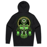 Green Earth Zip Up Hoodie - Black