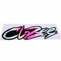CloZee Brush Logo Holographic Car Decal